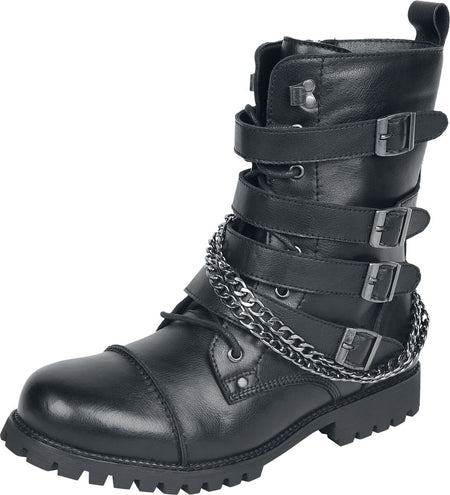 Bottes  de Gothicana by EMP - Bottines Noires avec Boucles & Chaînes - EU41 à EU47 - pour Homme - noir - Gothicana by EMP