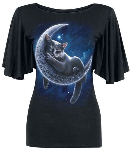 T-Shirt Manches courtes Gothic de Spiral - Velvet Moon - S à 4XL - pour Femme - noir - Spiral