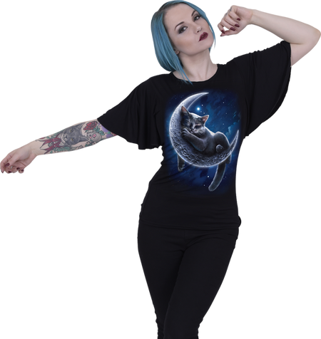T-Shirt Manches courtes Gothic de Spiral - Velvet Moon - S à 4XL - pour Femme - noir - Spiral - View 2
