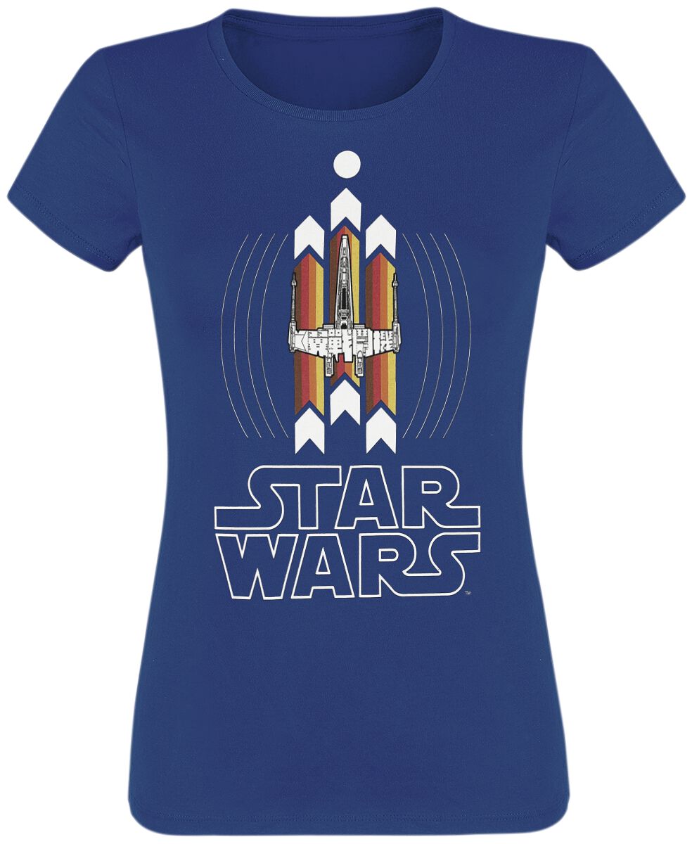 T-Shirt Manches courtes Disney de Star Wars - X-Wing Vibes - S à XXL - pour Femme - bleu - Star Wars