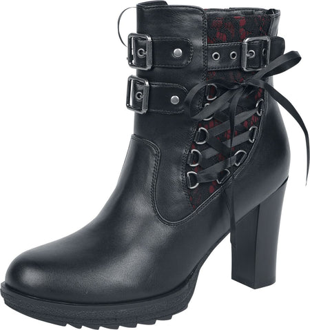 Talons hauts  de Gothicana by EMP - Bound To Darkness - EU37 à EU41 - pour Femme - noir/rouge - Gothicana by EMP