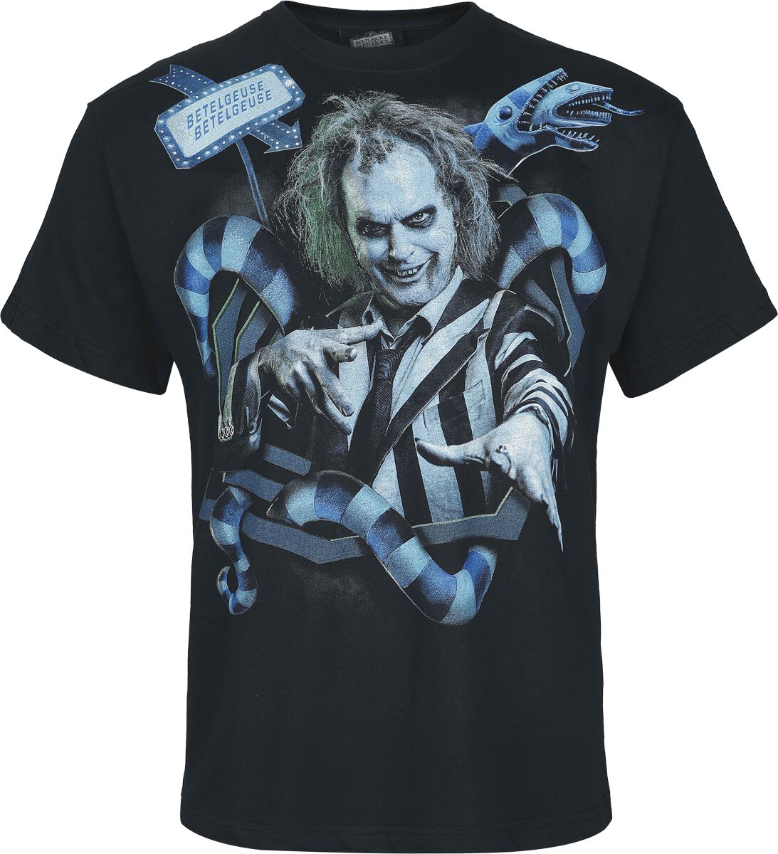 T-Shirt Manches courtes  de Beetlejuice - Sandworm Portal - M à L - pour Homme - noir - Beetlejuice