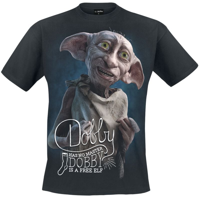 T-Shirt Manches courtes  de Harry Potter - Dobby - S à 4XL - pour Homme - noir - Harry Potter