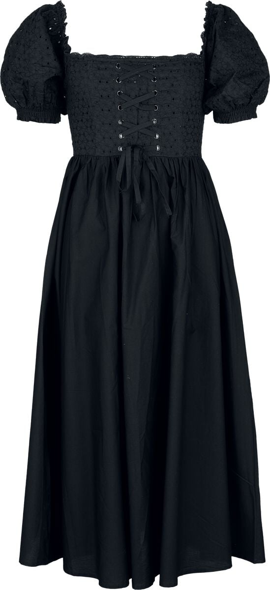 Robe mi-longue Rockabilly de Timeless London - River Dress - XS à XL - pour Femme - noir - Timeless London