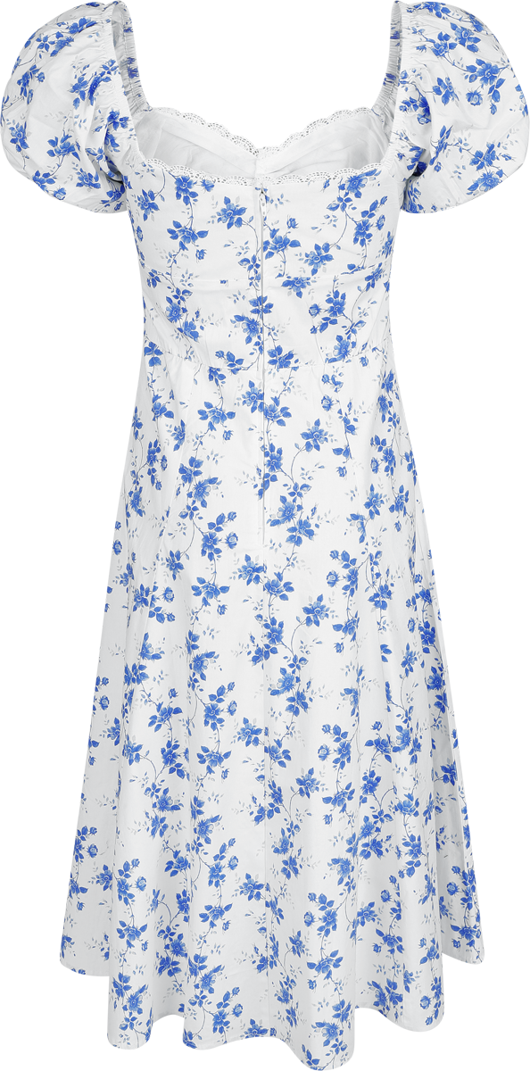 Robe mi-longue Rockabilly de Timeless London - Cedar Dress - XS à XL - pour Femme - bleu/blanc - Timeless London - View 2