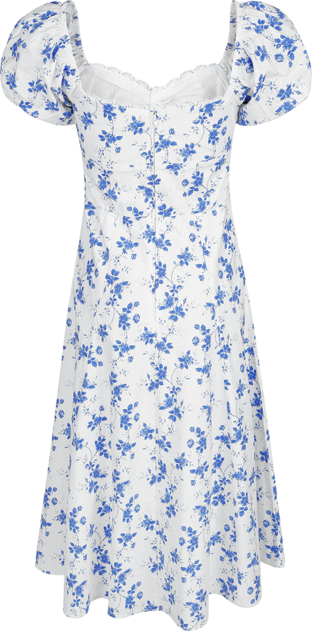 Robe mi-longue Rockabilly de Timeless London - Cedar Dress - XS à XL - pour Femme - bleu/blanc - Timeless London - View 2