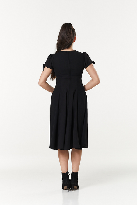 Robe mi-longue Rockabilly de Timeless London - Pandora Dress - XS à L - pour Femme - noir - Timeless London - View 2
