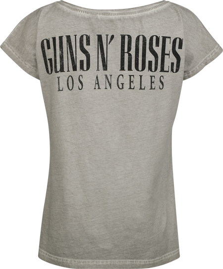 T-Shirt Manches courtes  de Guns N' Roses - Bullet Logo - S à 4XL - pour Femme - gris - Guns N' Roses - View 2