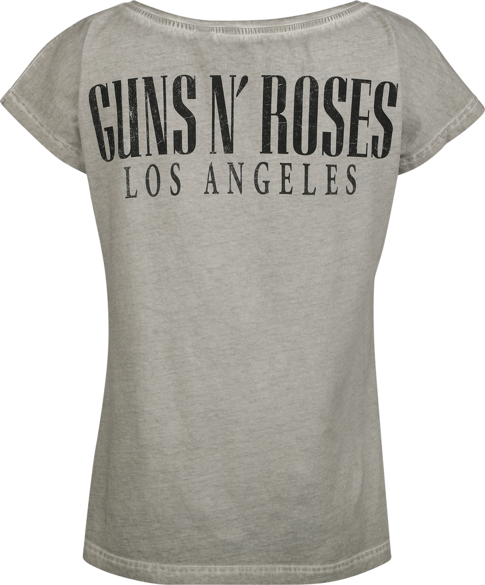 T-Shirt Manches courtes  de Guns N' Roses - Bullet Logo - S à 4XL - pour Femme - gris - Guns N' Roses - View 2