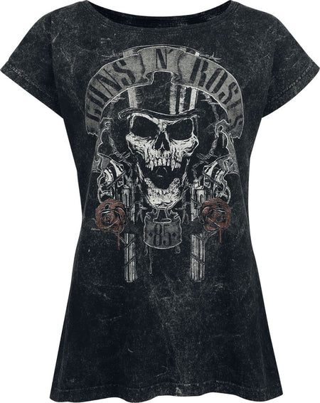 T-Shirt Manches courtes  de Guns N' Roses - Chapeau Haut De Forme - S à 4XL - pour Femme - noir - Guns N' Roses