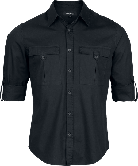 Chemise manches longues Gothic de Gothicana by EMP - Bound To Darkness - S à 5XL - pour Homme - noir - Gothicana by EMP - View 2