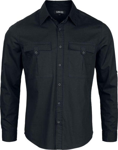 Chemise manches longues  de Gothicana by EMP - Bound To Darkness - M à 5XL - pour Homme - noir - Gothicana by EMP