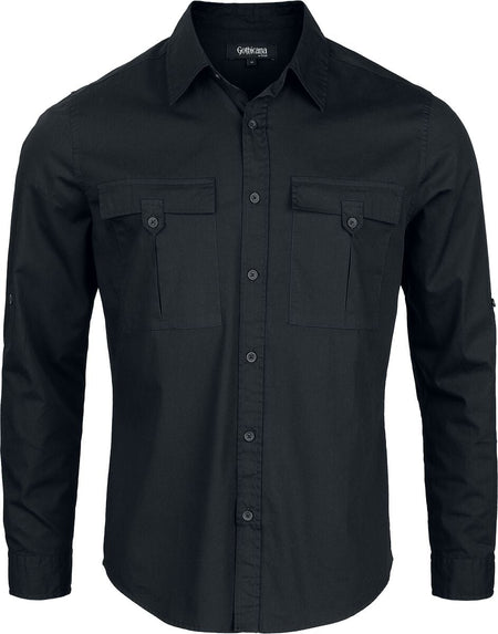 Chemise manches longues Gothic de Gothicana by EMP - Bound To Darkness - S à 5XL - pour Homme - noir - Gothicana by EMP