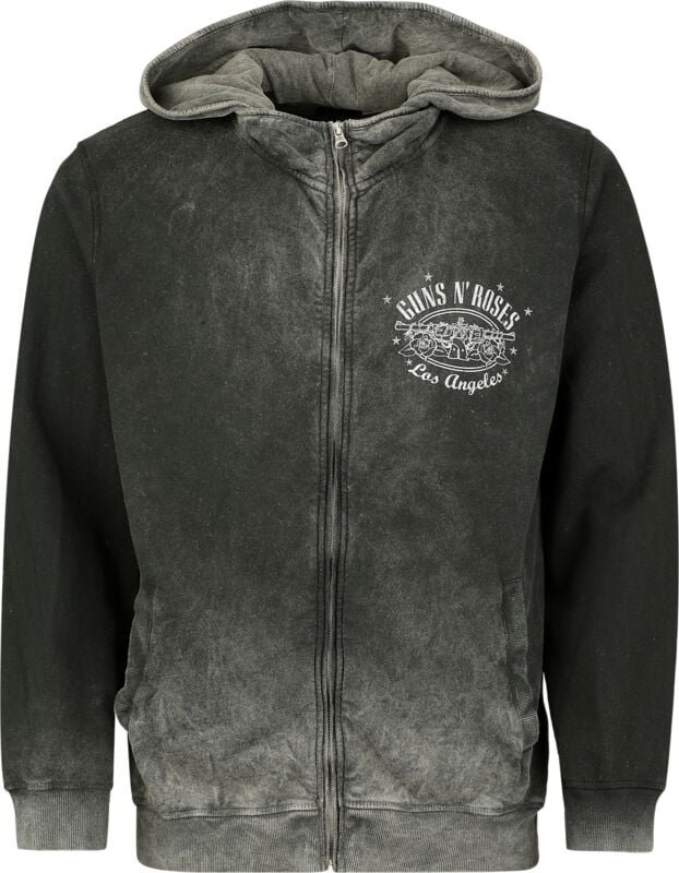 Sweat-shirt zippé à capuche  de Guns N' Roses - Paradise City - S à XXL - pour Homme - gris - Guns N' Roses