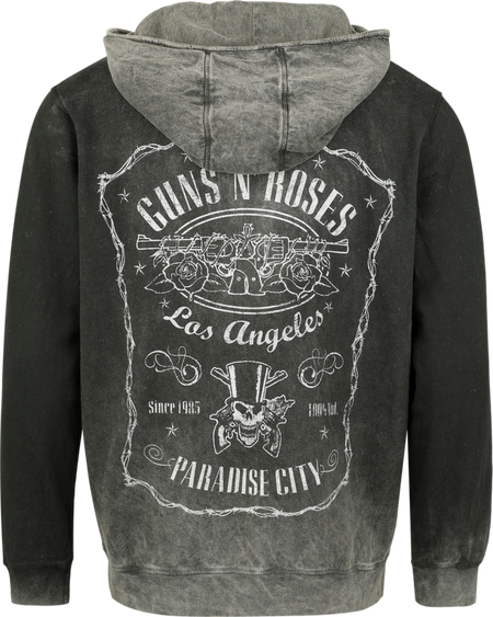 Sweat-shirt zippé à capuche  de Guns N' Roses - Paradise City - S à XXL - pour Homme - gris - Guns N' Roses - View 2