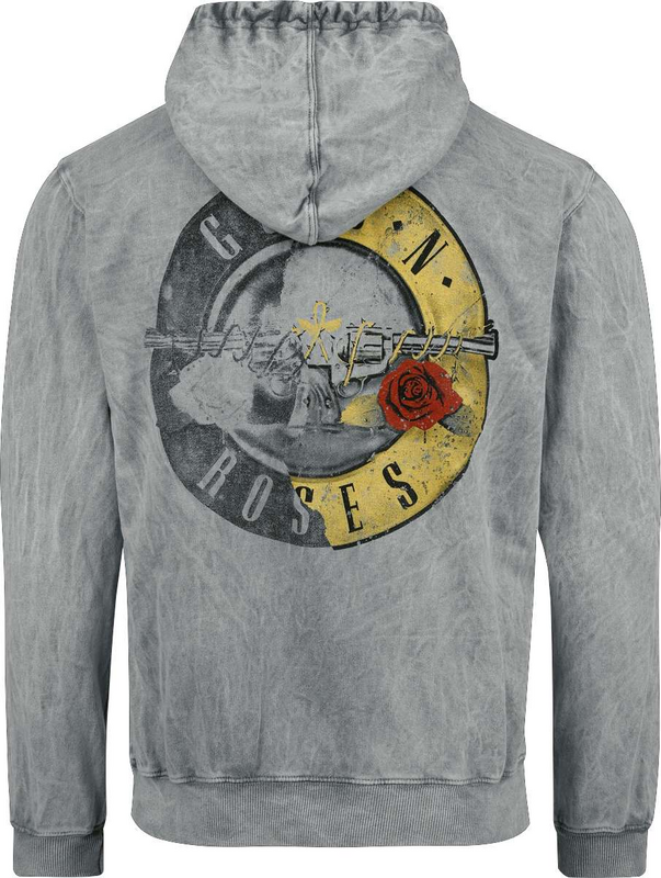 Sweat-shirt à capuche  de Guns N' Roses - Half Logo - M à XXL - pour Homme - gris - Guns N' Roses - View 2