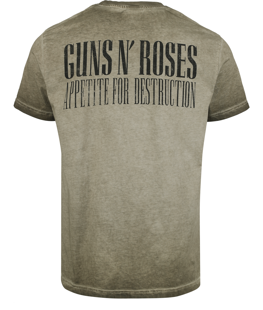 T-Shirt Manches courtes  de Guns N' Roses - Appetite Cross - S à 4XL - pour Homme - vert - Guns N' Roses - View 2