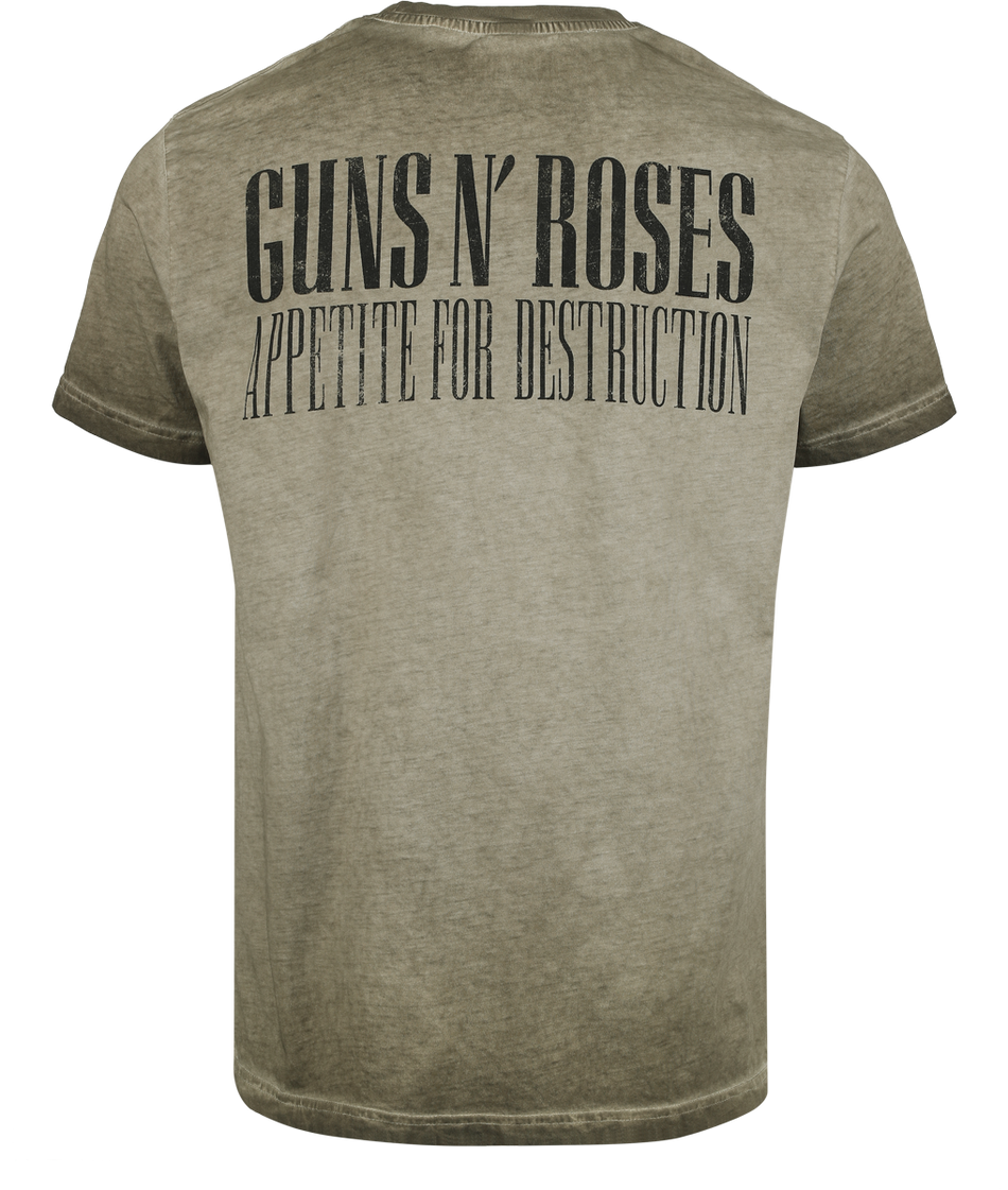 T-Shirt Manches courtes  de Guns N' Roses - Appetite Cross - S à 4XL - pour Homme - vert - Guns N' Roses - View 2