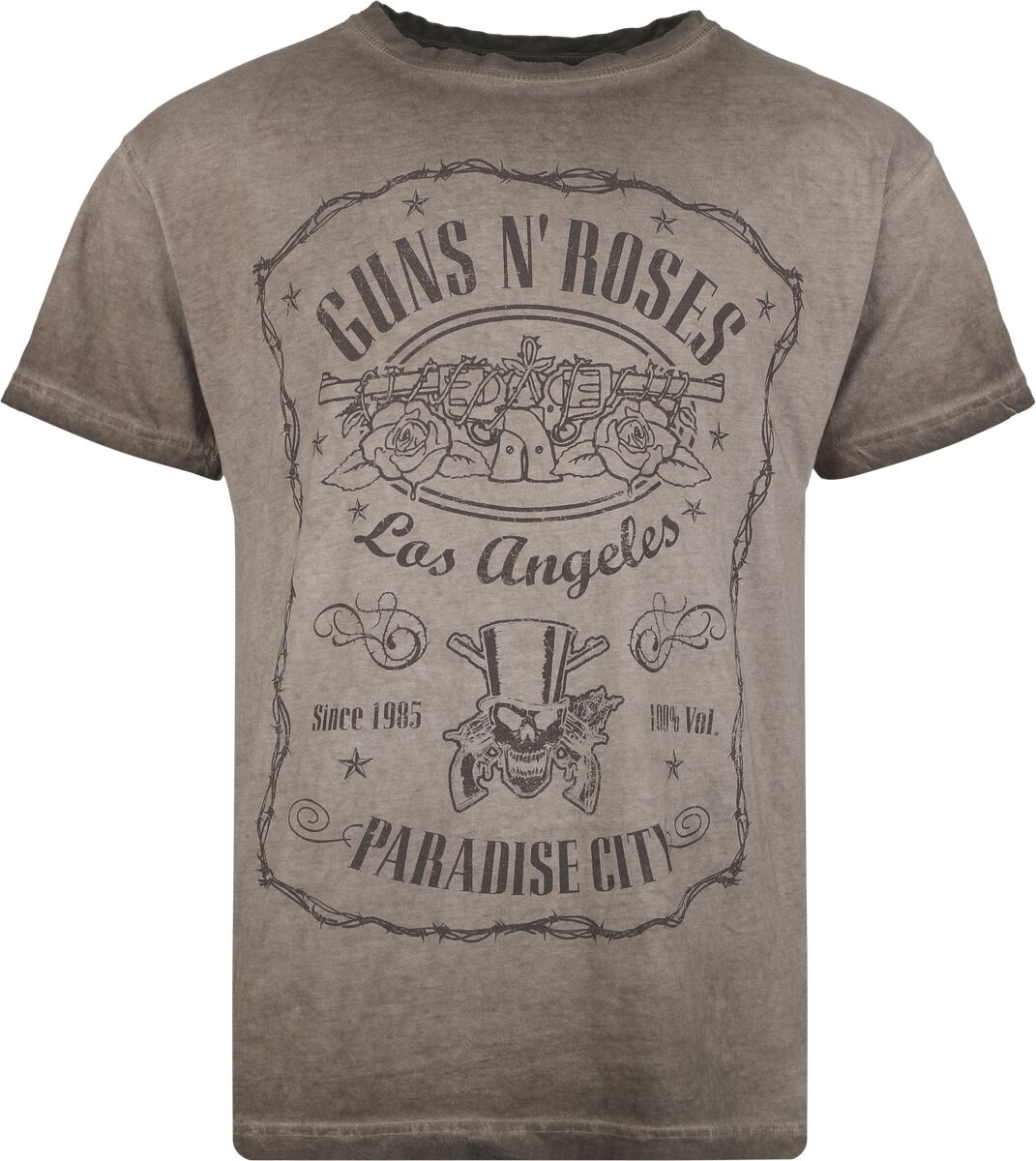 T-Shirt Manches courtes  de Guns N' Roses - Paradise City - S à XXL - pour Homme - marron - Guns N' Roses