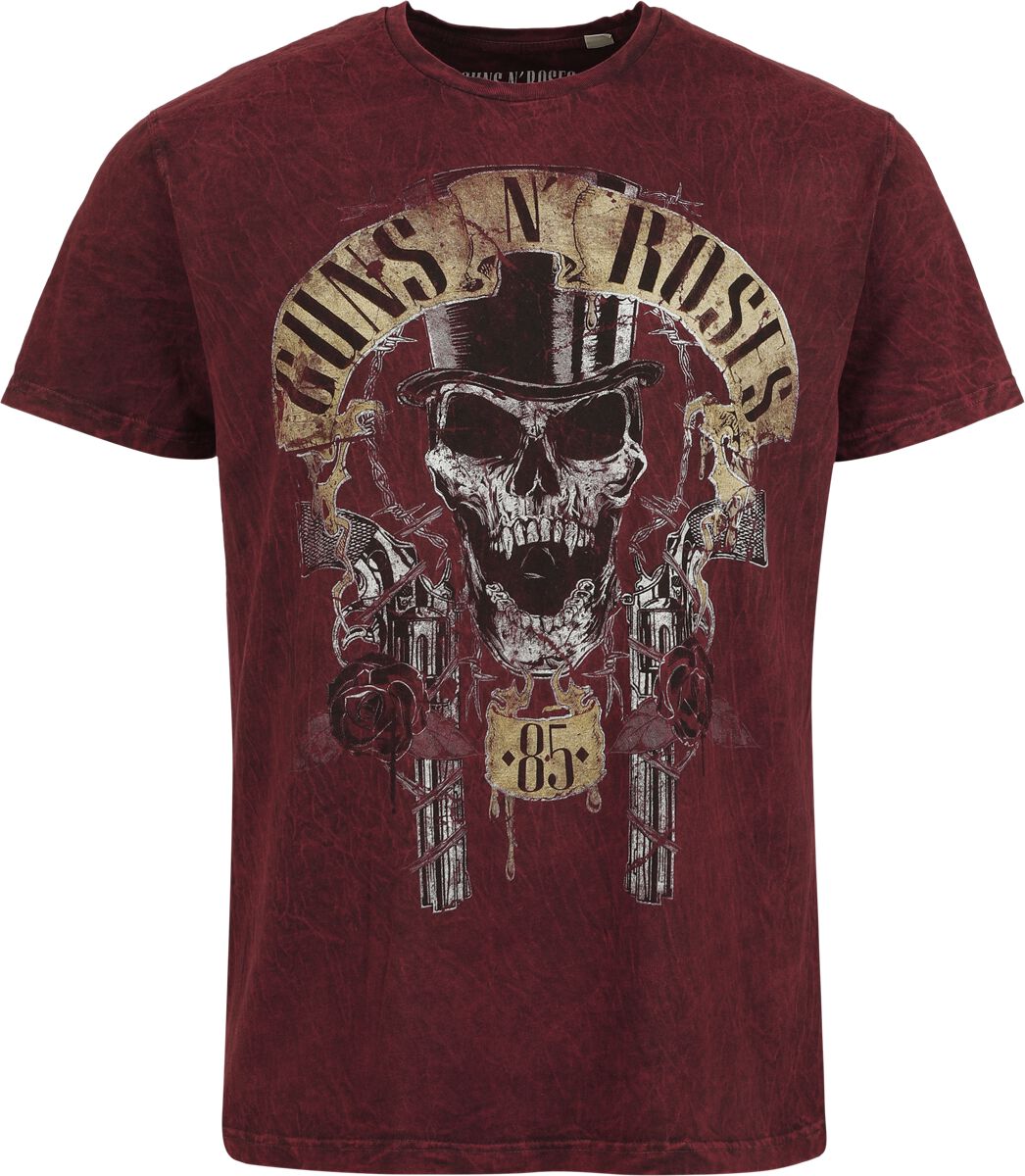 T-Shirt Manches courtes  de Guns N' Roses - Chapeau Haut De Forme - S à 4XL - pour Homme - rouge - Guns N' Roses