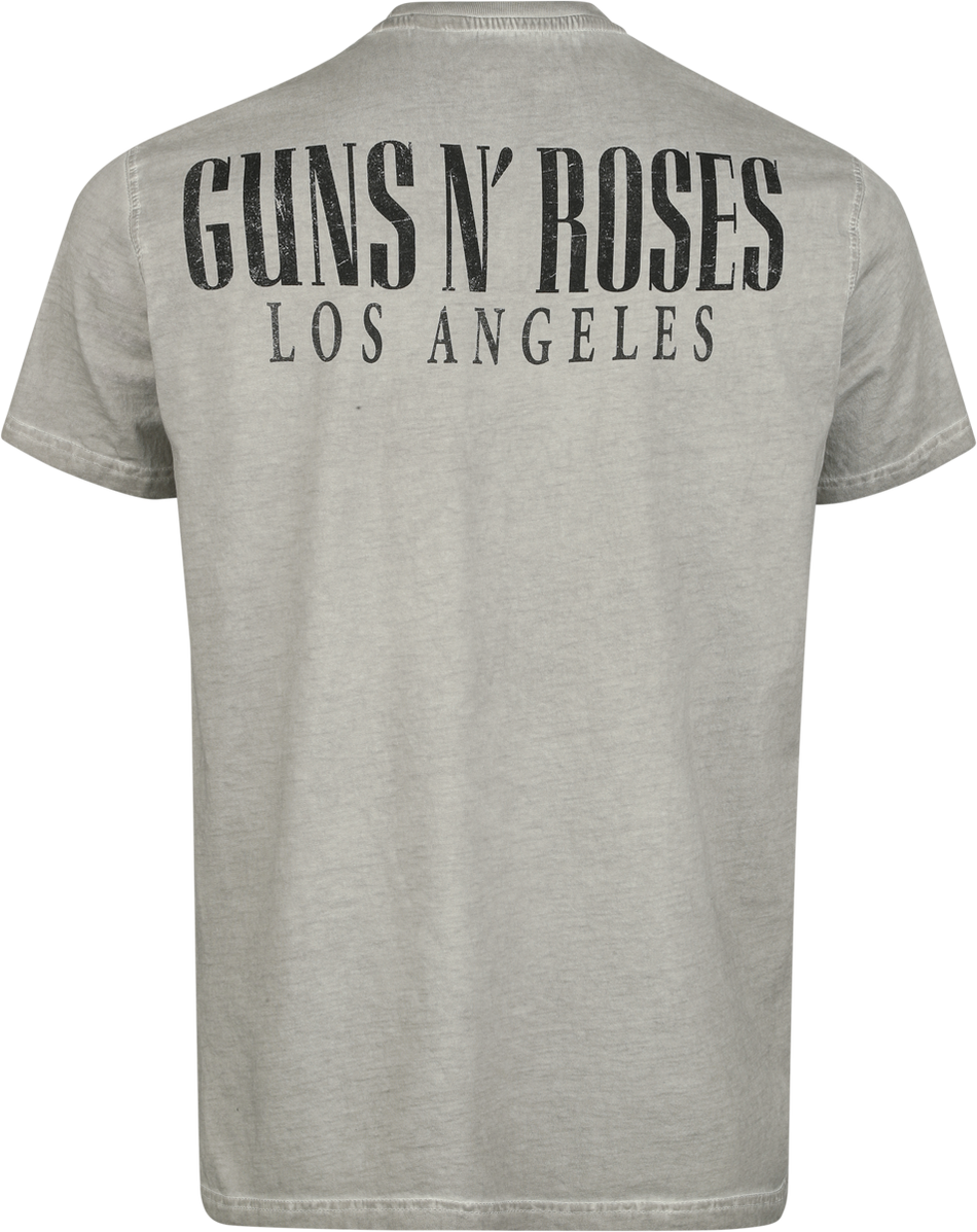 T-Shirt Manches courtes  de Guns N' Roses - Bullet Logo - S à 4XL - pour Homme - gris - Guns N' Roses - View 2