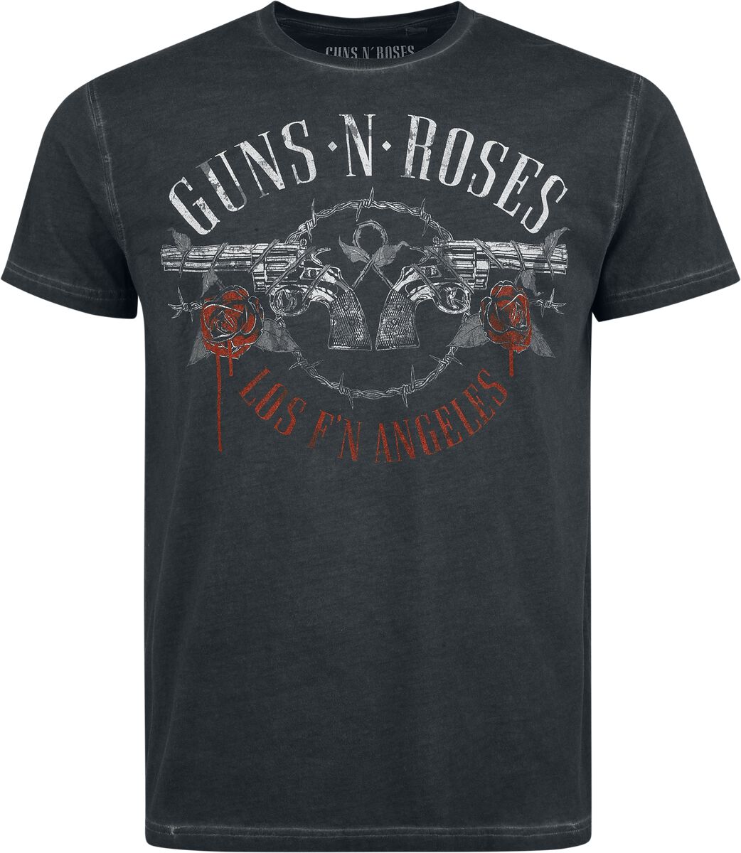 T-Shirt Manches courtes  de Guns N' Roses - Guns - S à 4XL - pour Homme - anthracite - Guns N' Roses