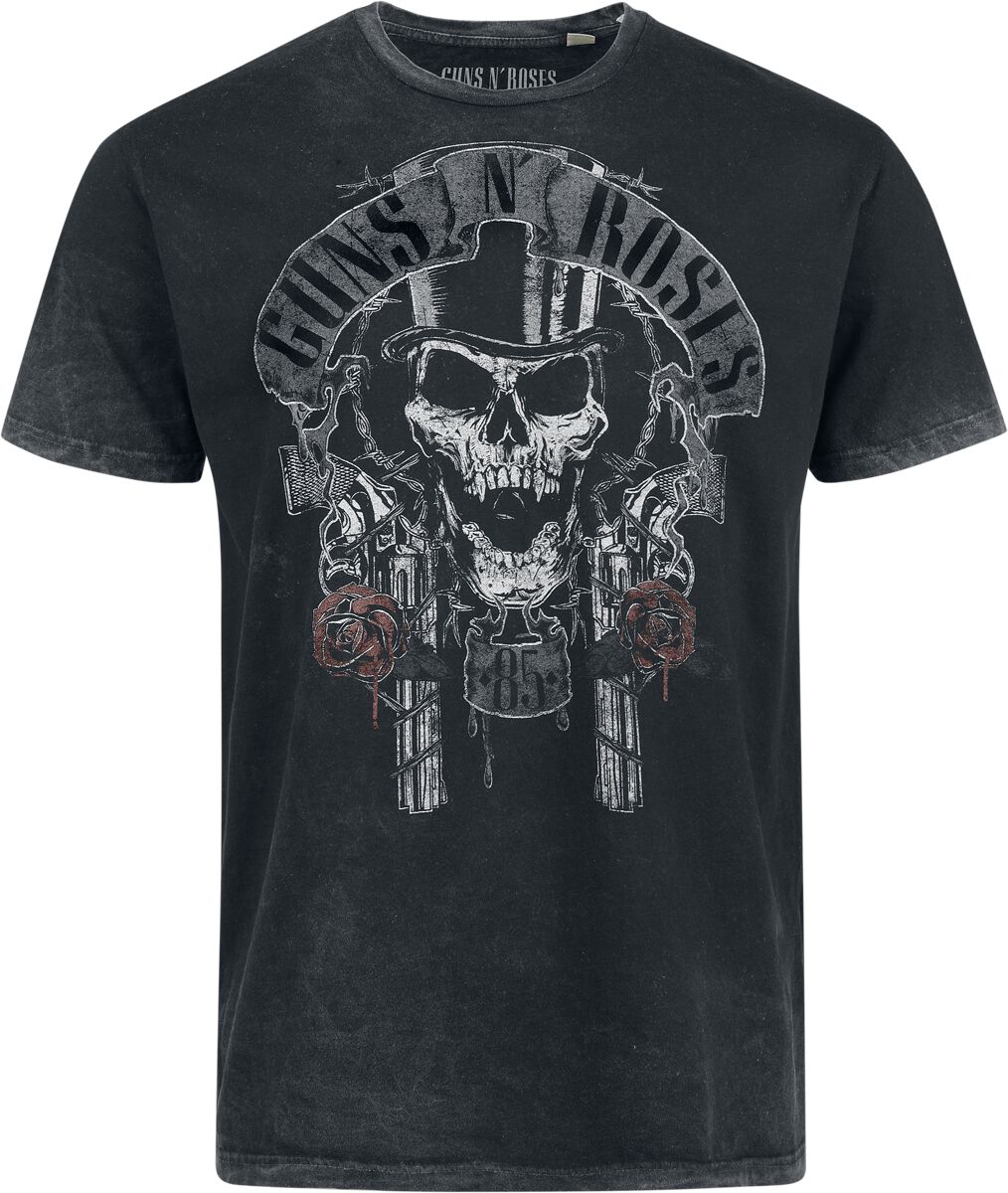 T-Shirt Manches courtes  de Guns N' Roses - Chapeau Haut De Forme - S à 4XL - pour Homme - gris - Guns N' Roses