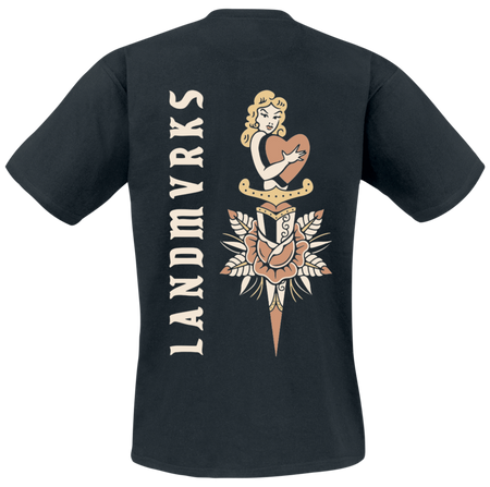 T-Shirt Manches courtes  de Landmvrks - Dagger - S à XXL - pour Homme - noir - Landmvrks - View 2