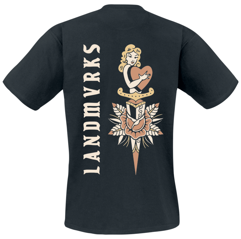 T-Shirt Manches courtes  de Landmvrks - Dagger - S à XXL - pour Homme - noir - Landmvrks - View 2