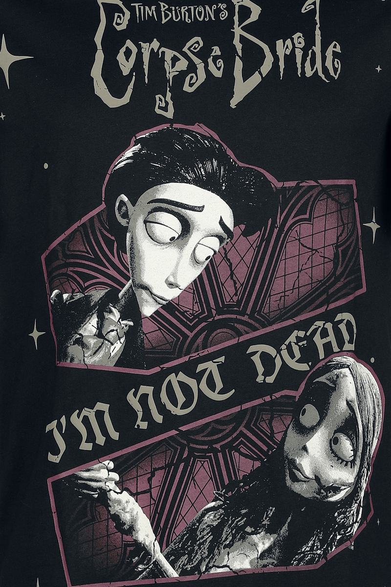 T-Shirt Manches courtes Gothic de Killstar - T-shirt Les Noces Funèbres – I'm not dead - XS à 4XL - pour Homme - noir - Killstar - View 2