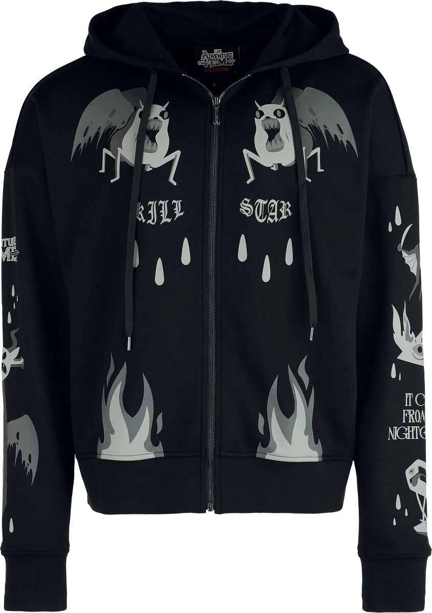 Sweat-shirt zippé à capuche Gothic de Killstar - Adventure Time - Demon Eyes Hoodie - XS à 4XL - pour Unisexe - noir - Killstar