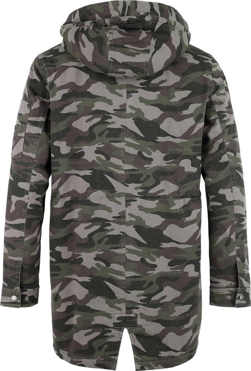Manteau d'hiver  de Black Premium by EMP - Parka Camouflage avec Doublure Teddy - S à XXL - pour Homme - noir - Black Premium by EMP - View 2