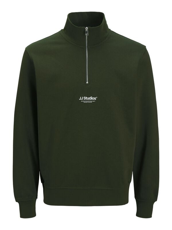 Sweat-shirt  de Jack & Jones - JJESOHO SWEAT QUARTER ZIP HN NOOS - S à XXL - pour Homme - vert - jack & jones