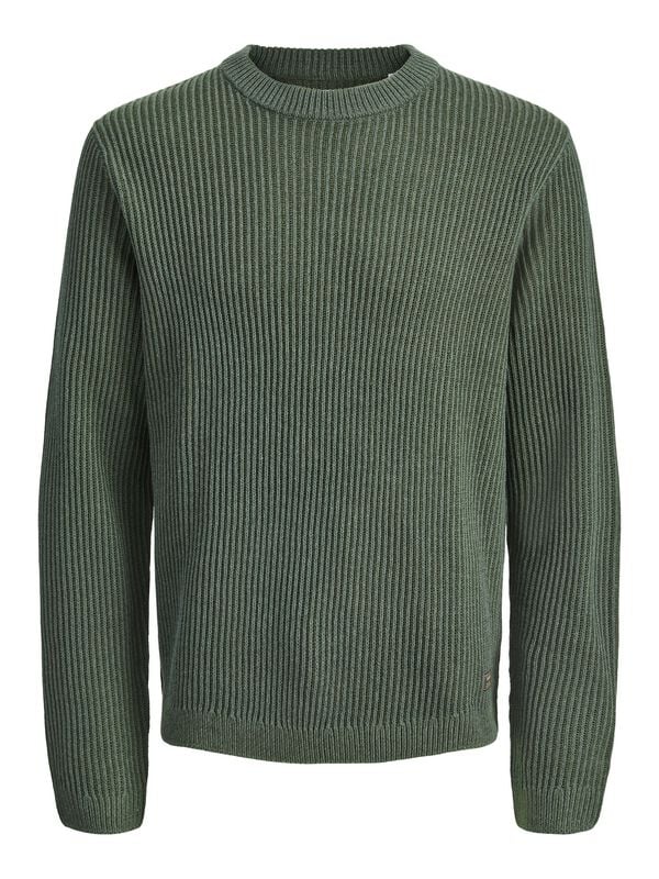 Pull tricoté  de Jack & Jones - JJEDOVER KNIT CREW NECK SN - S à XXL - pour Homme - vert - jack & jones