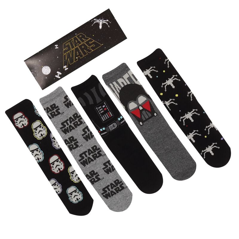 Chaussettes Disney de Star Wars - Dark Side - S-M à L-XL - pour Unisexe - multicolore - Star Wars