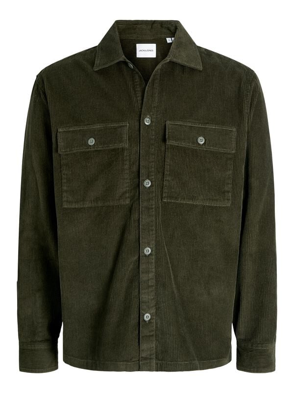 Chemise manches longues  de Jack & Jones - JJEPERFECT CORDUROY OVERSHIRT LS SN - Haut Manches Longues - S à XXL - pour Homme - vert - jack & jones