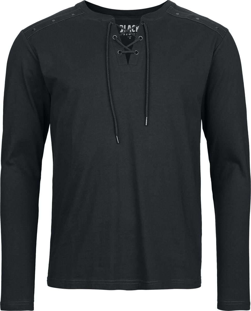 T-shirt manches longues  de Black Premium by EMP - Celtic fine lines - M à XXL - pour Homme - noir - Black Premium by EMP