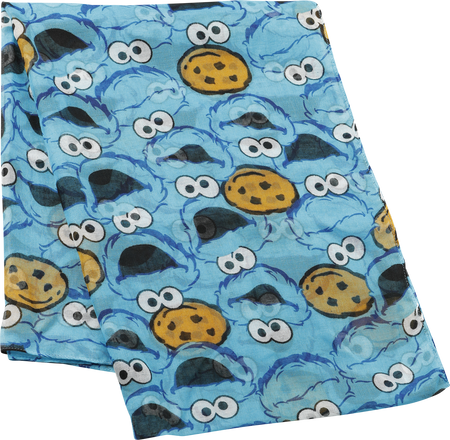 Écharpe  de Sesame Street - Macaron Le Glouton - pour Femme - bleu - Sesame Street - View 2