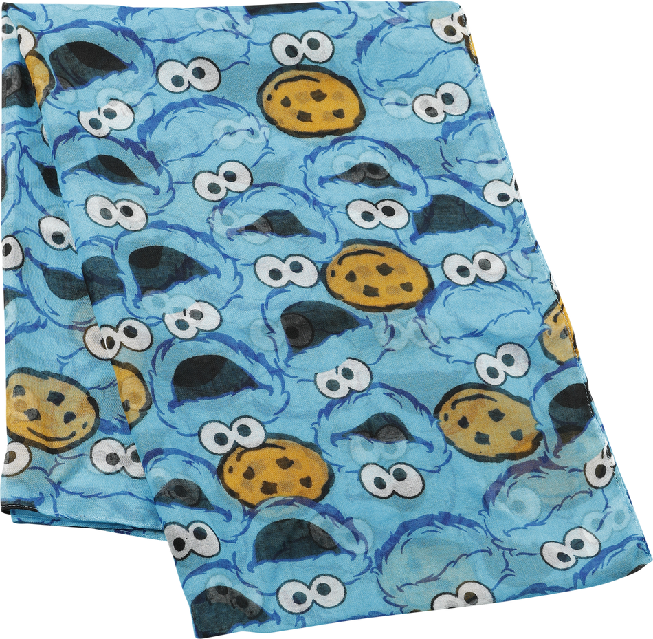 Écharpe  de Sesame Street - Macaron Le Glouton - pour Femme - bleu - Sesame Street - View 2