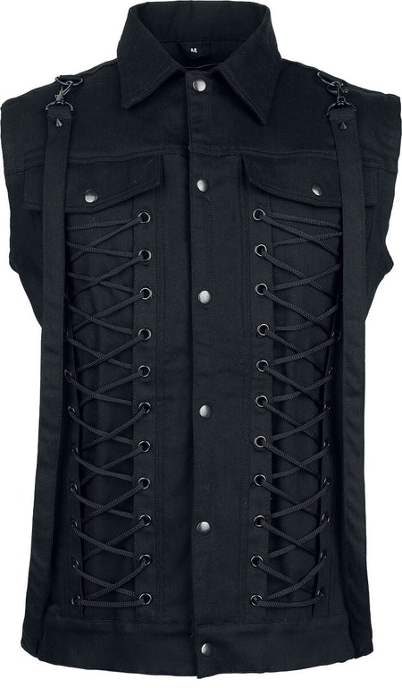 Veste Sans Manches Gothic de Vixxsin - Nolen - Débardeur - M à 4XL - pour Homme - noir - Vixxsin