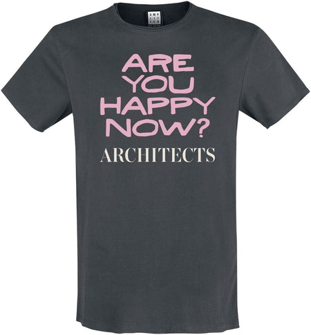 T-Shirt Manches courtes  de Architects - Amplified Collection - Are You Happy Now - S à 3XL - pour Homme - anthracite - Architects