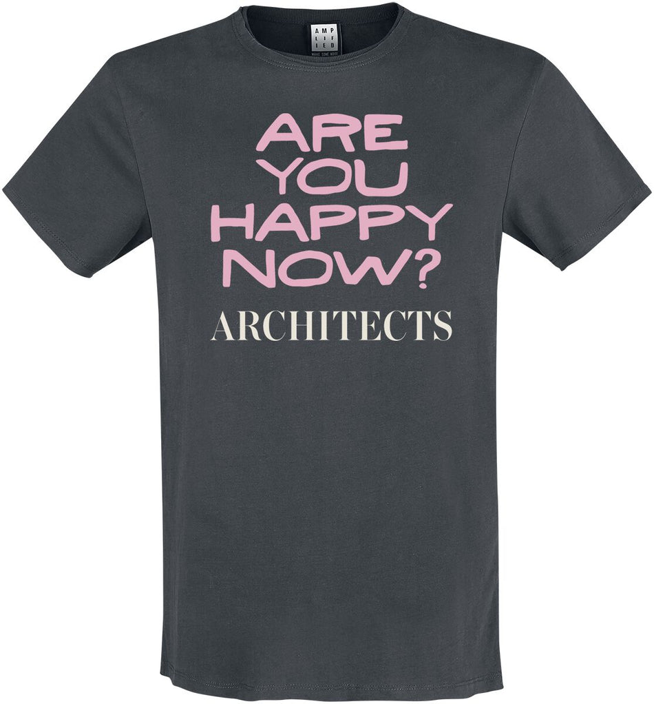 T-Shirt Manches courtes  de Architects - Amplified Collection - Are You Happy Now - S à 3XL - pour Homme - anthracite - Architects