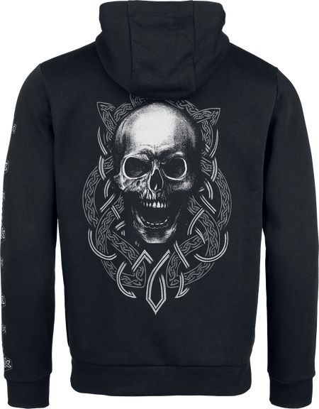 Sweat-shirt zippé à capuche  de Black Premium by EMP - Celtic fine lines - M à XXL - pour Homme - noir - Black Premium by EMP - View 2