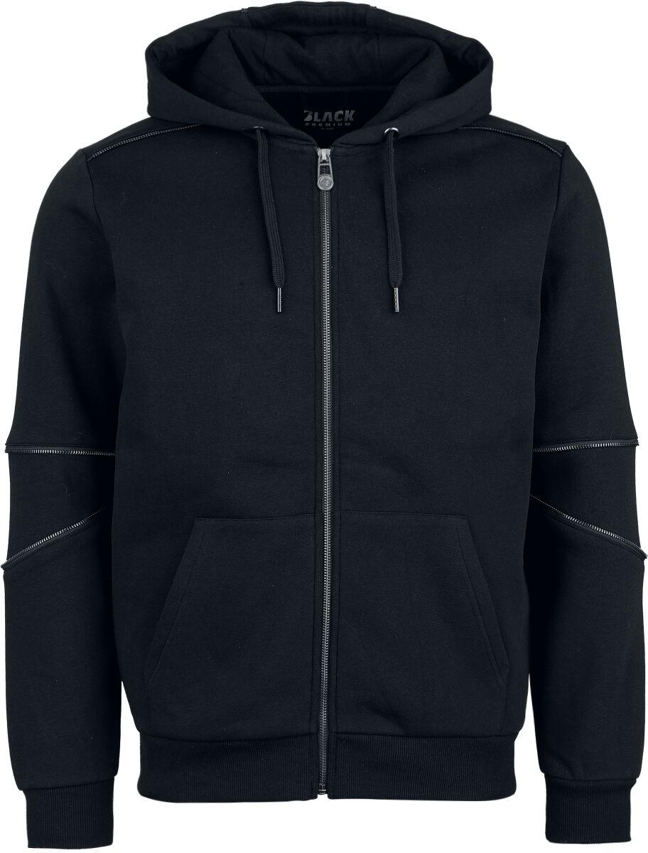Sweat-shirt zippé à capuche  de Black Premium by EMP - M à XXL - pour Homme - noir - Black Premium by EMP