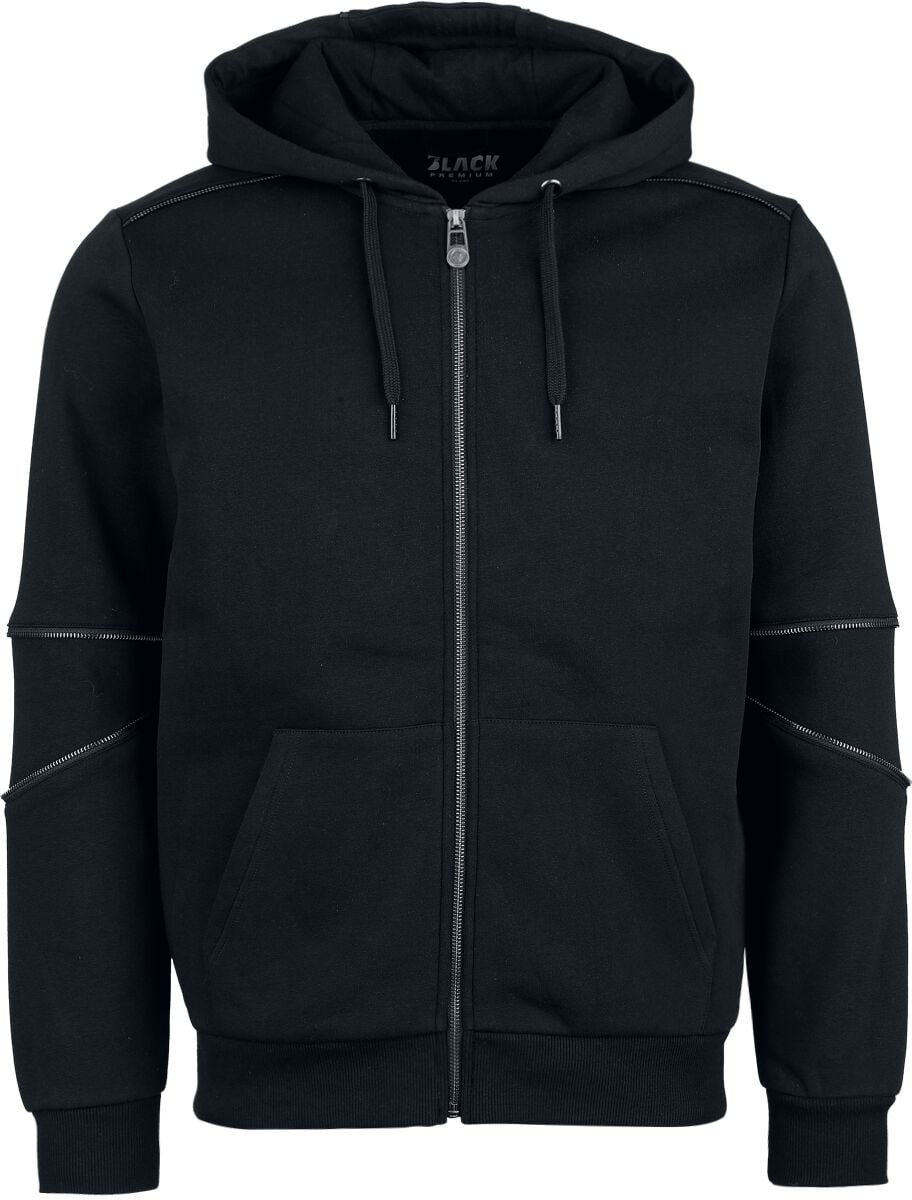 Sweat-shirt zippé à capuche  de Black Premium by EMP - Essential - S à XXL - pour Homme - noir - Black Premium by EMP