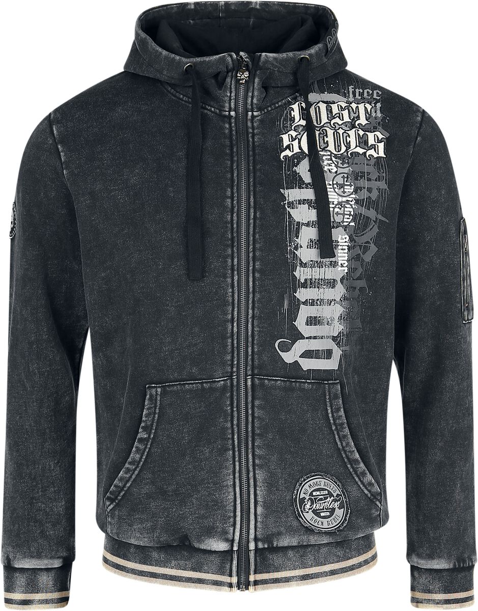 Sweat-shirt zippé à capuche  de Rock Rebel by EMP - Skulls & Details - M à XXL - pour Homme - noir - Rock Rebel by EMP