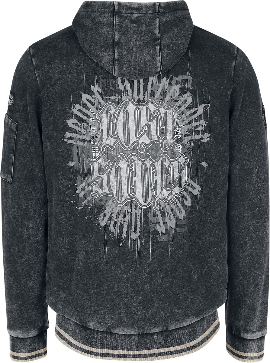 Sweat-shirt zippé à capuche  de Rock Rebel by EMP - Skulls & Details - M à XXL - pour Homme - noir - Rock Rebel by EMP - View 2