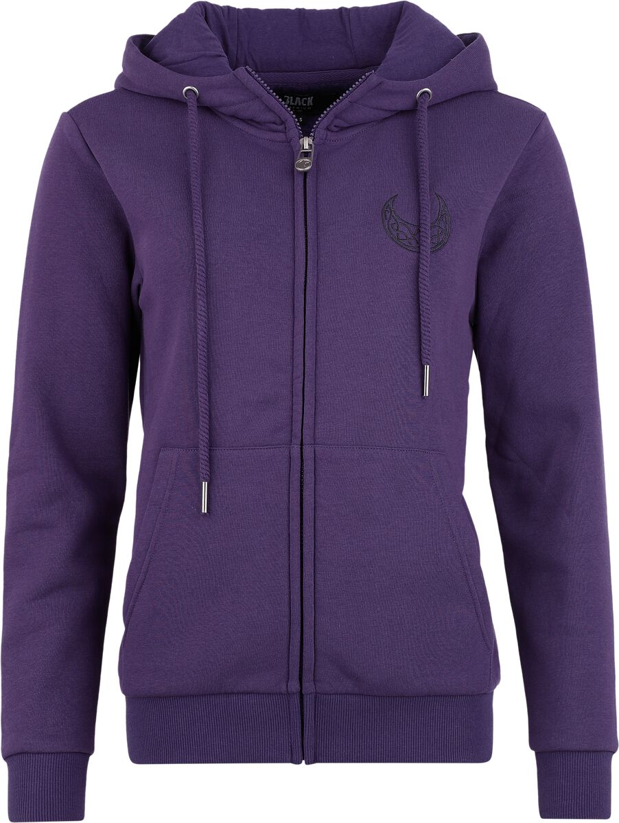 Sweat-shirt zippé à capuche  de Black Premium by EMP - S à XXL - pour Femme - Violet foncé - Black Premium by EMP