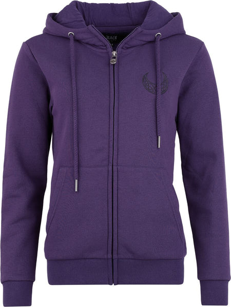 Sweat-shirt zippé à capuche  de Black Premium by EMP - S à XXL - pour Femme - Violet foncé - Black Premium by EMP