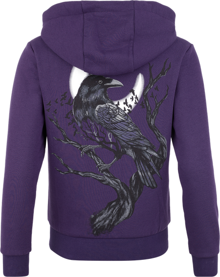 Sweat-shirt zippé à capuche  de Black Premium by EMP - S à XXL - pour Femme - Violet foncé - Black Premium by EMP - View 2